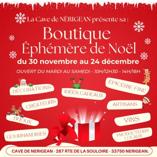 Marché de Noël avec des produits locaux proche de Bordeaux, Bordeaux, Caves de Rauzan