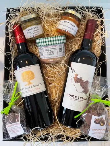Paniers gourmands à offrir pour les fêtes, Bordeaux, Caves de Rauzan